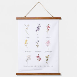 Blumenfrucht des Geistes Galatians 5 Poster Hang Wandteppich Mit Holzrahmen