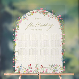 Blumenfrühling Hochzeitstisch Sitzplatz Acrylschild