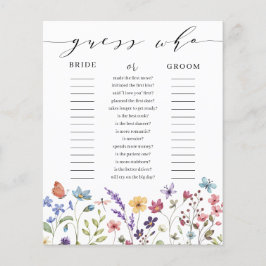 Blumenfrühling Sommer Ratet, wer Brautparty Game