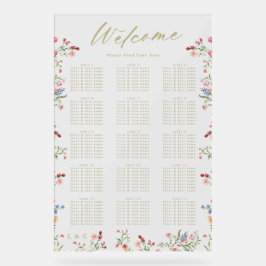 Blumenfrühlings-Begrüßung Acrylschild