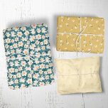 Blumenfrühlingsduft | Aquamarin und gelb Geschenkpapier Set<br><div class="desc">Diese aquamarinen und gelben,  blumengeschmückten Frühlingspapiere eignen sich hervorragend für Geschenkgutscheine. Genießen Sie Ihre Freunde,  Familie und Geschenke mit einem wunderbar koordinierenden Packpapier.</div>