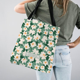 Blumenfrühlingsduft | Mit Monogramm grün