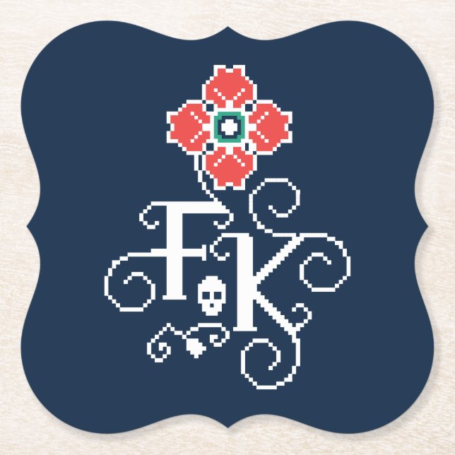 Blumengabe Frida Kahlos | Untersetzer (Vorderseite)