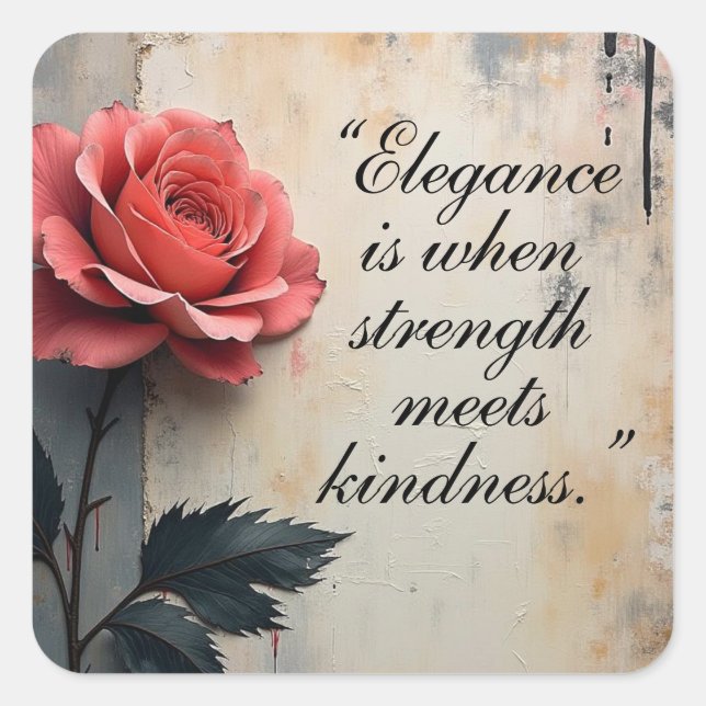 Blumengalerie  quadratischer aufkleber (Vorderseite)