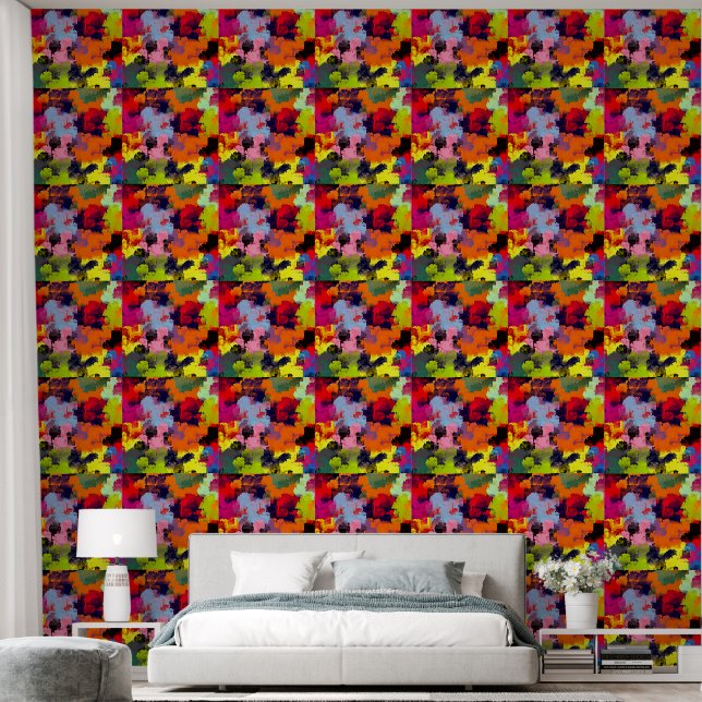 BLUMENGARDEN ABSTRAKT TAPETE (Schlafzimmer)