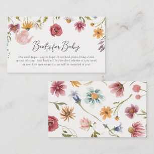 Blumengarnitur Tea Babydusche Bücher für Babykarte Begleitkarte