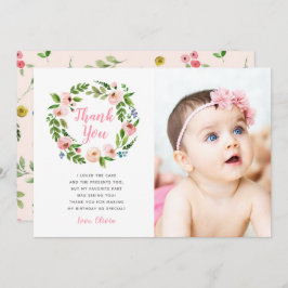 Blumengarten 1. Geburtstag Foto Vielen Dank Einladung