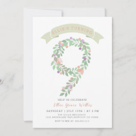 Blumengarten 9. Geburtstagsparty Einladung