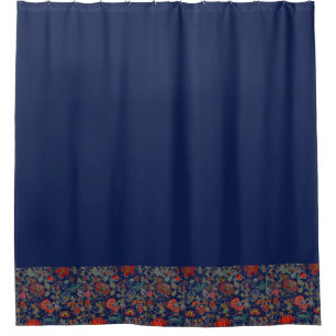 Blumengarten an der Grenze zu Dark Blue Duschvorhang