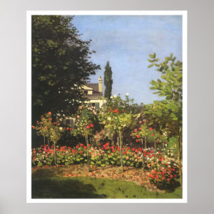 Blumengarten auf Sainte-Adresse von Claude Monet Poster