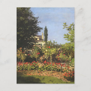 Blumengarten auf Sainte-Adresse von Claude Monet Postkarte