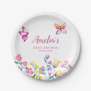 Blumengarten-Baby-Party-Schmetterling-Thema Pappteller