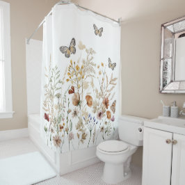 Blumengarten Badezimmer Einrichtung, Schmetterling Duschvorhang