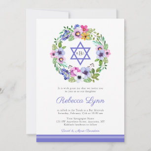 Blumengarten Bat Mitzvah Einladungen