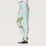 Blumengarten, blauer Hintergrund Leggings<br><div class="desc">Blumengarten,  blauer Hintergrund. Künstlerin: June Erica Vess. Bild-ID: 105963D.</div>