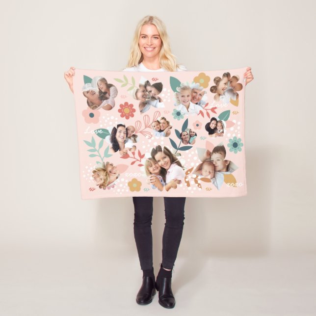 Blumengarten Blume Foto Bilderrahmen Fleecedecke (Beispiel)
