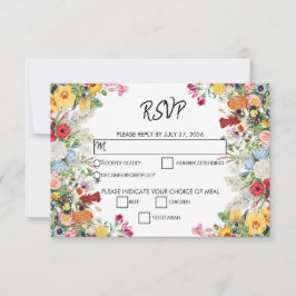 Blumengarten Blume Hochzeit RSVP Karte