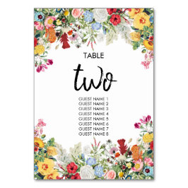 Blumengarten Blume Hochzeit Tischnummer