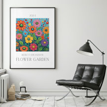 Blumengarten Botanisches Poster
