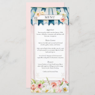 Blumengarten Brautparty Menü Menükarte
