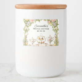 Blumengarten Brautparty Tea Party Drink und Lebensmitteletikett