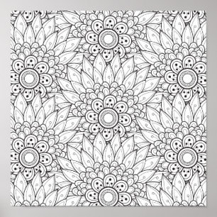 Blumengarten Doodle 2 Poster