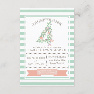 Blumengarten | Einladung zum ersten Geburtstag