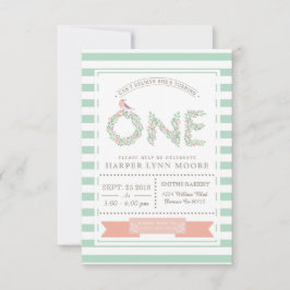 Blumengarten | Einladung zum ersten Geburtstag