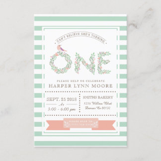 Blumengarten | Einladung zum ersten Geburtstag