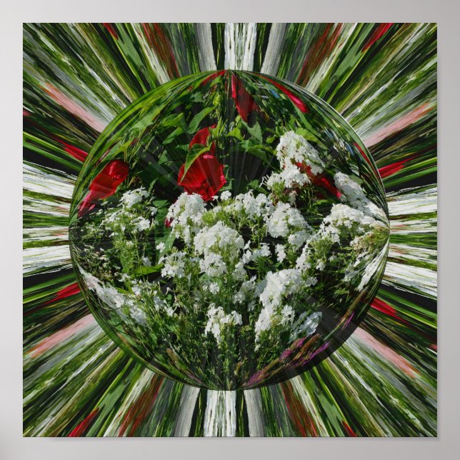 Blumengarten Energie Blumengarten Abstrakte Kunst Poster (Vorne)