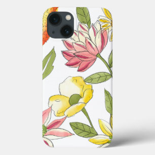 Blumengarten-Entwurf mit weißem Hintergrund Case-Mate iPhone Hülle