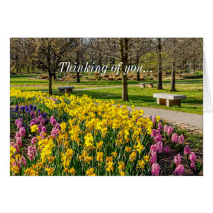 Blumengarten Frühling Denken Sie an Ihre Karte