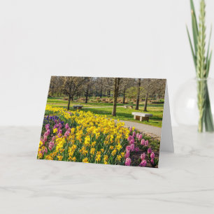 Blumengarten Frühling Grußkarte Karte
