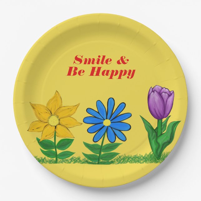 Blumengarten Gelbe Teller (Vorderseite)
