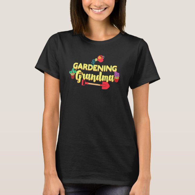 Blumengarten Gemüsegärtner Gärtnern Oma T-Shirt (Vorderseite)
