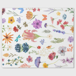 Blumengarten-Geschenkpapier Geschenkpapier