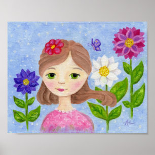 Blumengarten Girl Poster