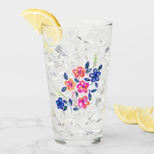 Blumengarten Glas (Vorderseite Ice)