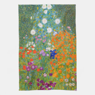 Blumengarten   Gustav Klimt Geschirrtuch