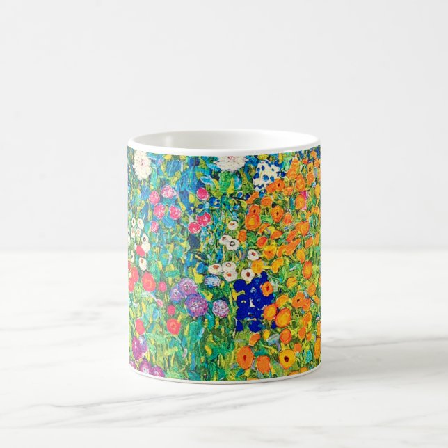 Blumengarten, Gustav Klimt Kaffeetasse (Mittel)