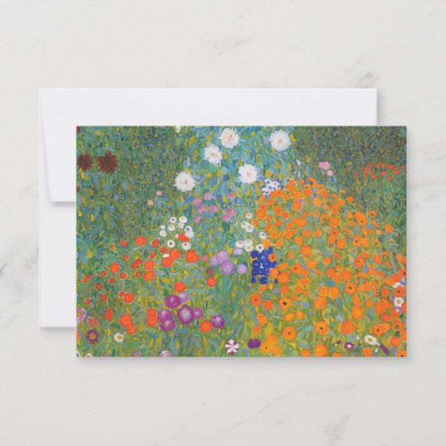 Blumengarten (Gustav Klimt) Karte (Vorderseite)