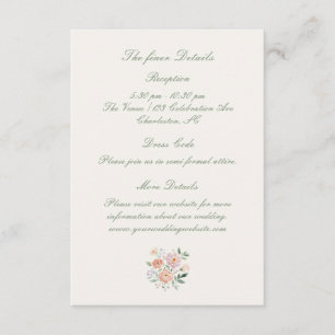 Blumengarten Hochzeit der Hütte Begleitkarte