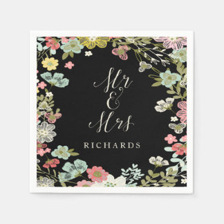 Blumengarten Hochzeit Personalisiert Napkins Serviette