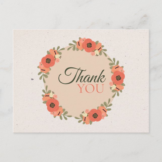 Blumengarten Hochzeit Postkarte (Vorderseite)