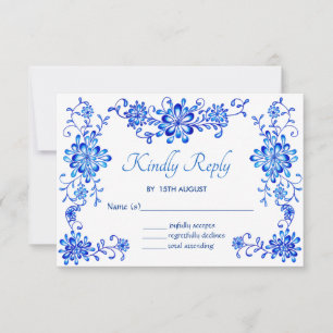 Blumengarten Hochzeit RSVP Karte