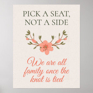 Blumengarten Hochzeit Wählen Sie ein Segel Poster