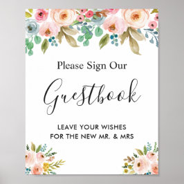 Blumengarten Hochzeitsszenario Gästebuch Zeichen