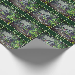 Blumengarten Hütte Personalisiert Geschenkpapier
