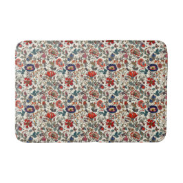 Blumengarten in Reds und dunkle Blues Badematte