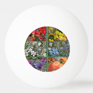 Blumengarten in Regenbogenfarben Tischtennisball